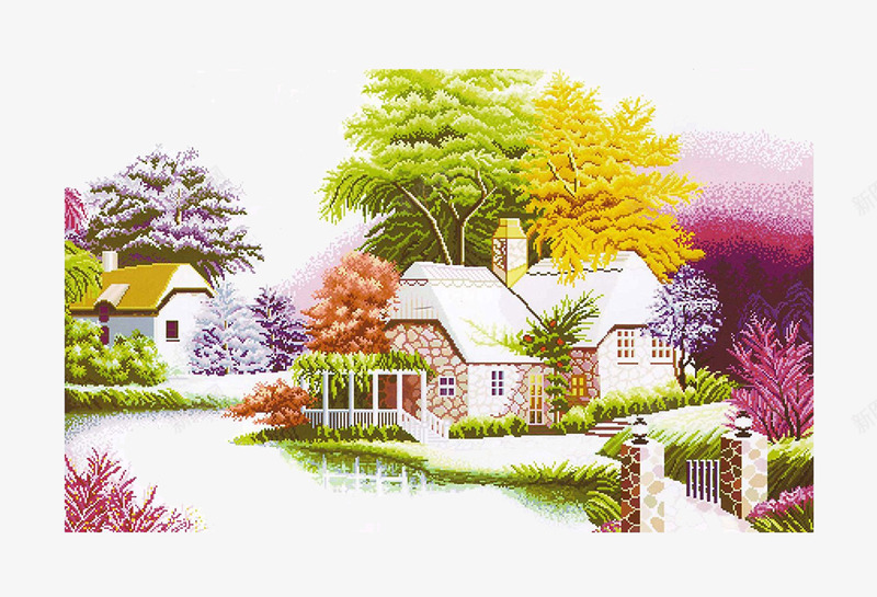 美丽水粉画png免抠素材_88icon https://88icon.com 家园 水粉画 漂亮 色彩缤纷