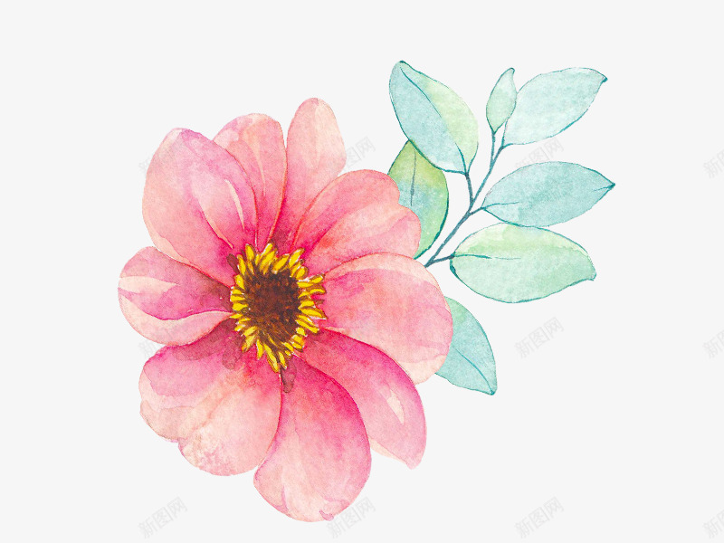 手绘花与草png免抠素材_88icon https://88icon.com 小清新 手绘 花 草