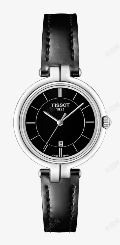 天梭女士手表黑色腕表手表女表png免抠素材_88icon https://88icon.com TISSOT 产品实物 天梭 女士表 女表 手表 机械女表 机械表 腕表