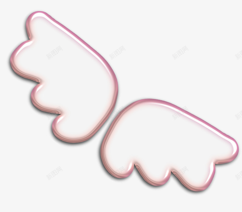 粉色卡通翅膀png免抠素材_88icon https://88icon.com 卡通翅膀 粉色翅膀 翅膀