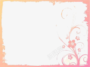 红色手抄报花边png免抠素材_88icon https://88icon.com 扁平风格 红色边框 花朵点缀