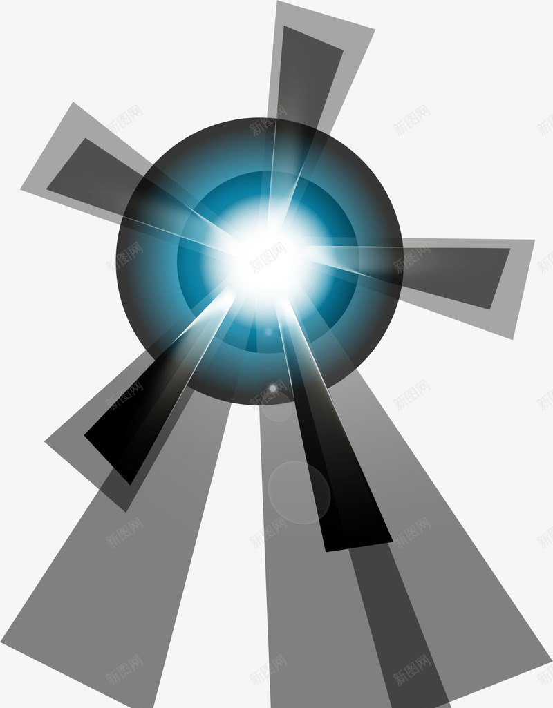 蓝色闪耀光芒png免抠素材_88icon https://88icon.com 光影 射线 梦幻光线 蓝色光芒 闪耀光效 闪耀光辉