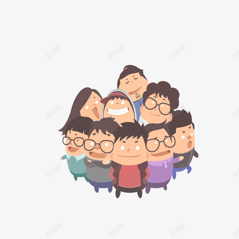 团体小人png免抠素材_88icon https://88icon.com 人物 卡通 手绘