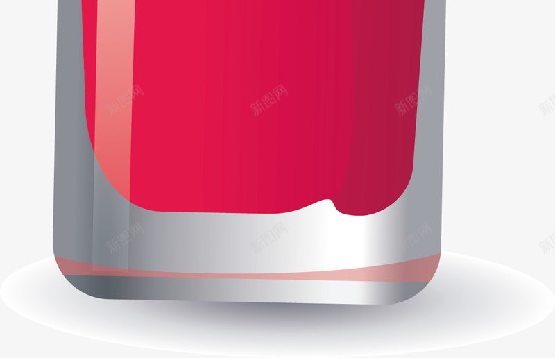 红色指甲油矢量图ai免抠素材_88icon https://88icon.com 哑光 手绘 玻璃瓶 红色指甲油 银色盖子 矢量图