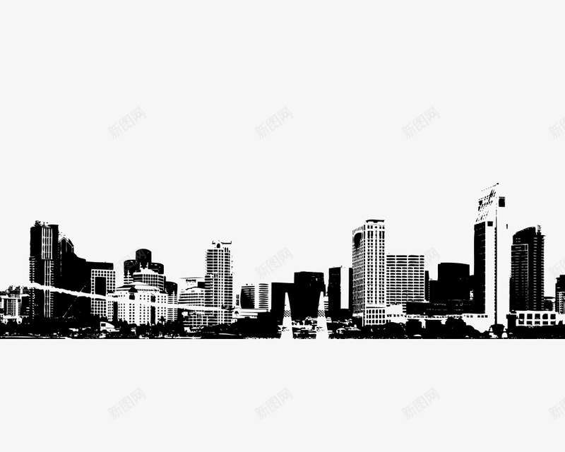 点墨城市高楼png免抠素材_88icon https://88icon.com 剪影 城市 墨迹 大厦