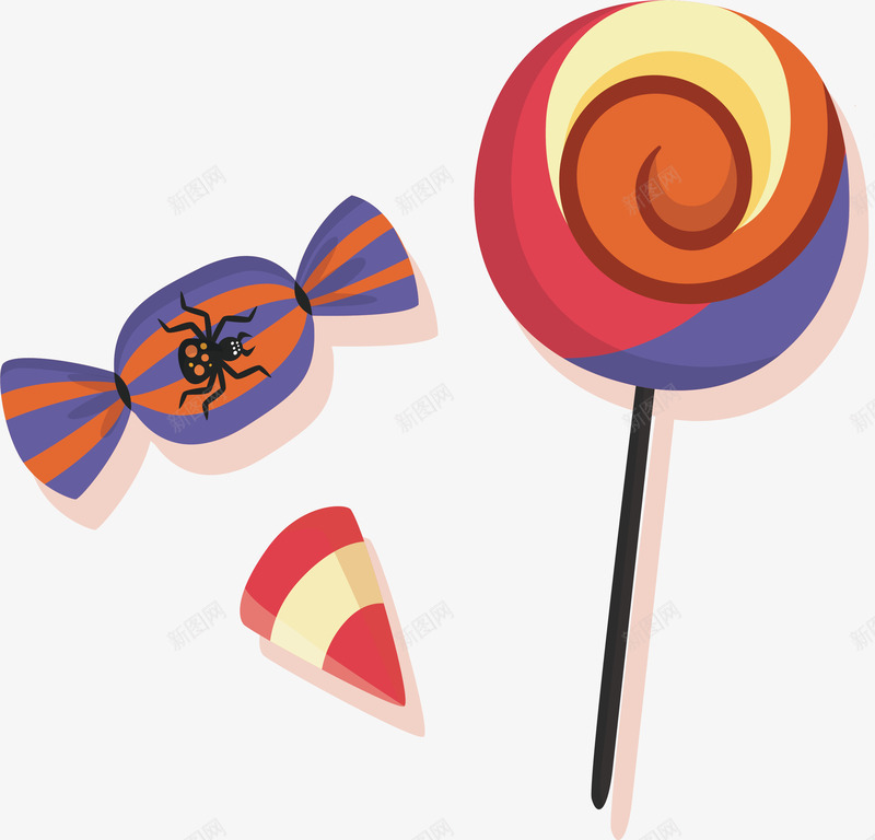 万圣节糖果花纹矢量图ai免抠素材_88icon https://88icon.com 万圣节派对 万圣节糖果 棒棒糖 矢量png 糖果 糖果花纹 矢量图