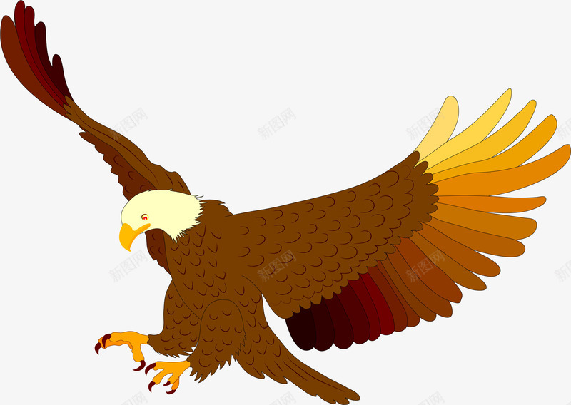 张开翅膀的老鹰png免抠素材_88icon https://88icon.com 张开翅膀 矢量素材 翱翔 雄鹰 鹰击长空