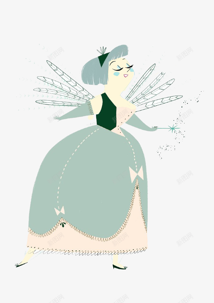 卡通花仙子png免抠素材_88icon https://88icon.com 仙女 翅膀 花仙子 魔法