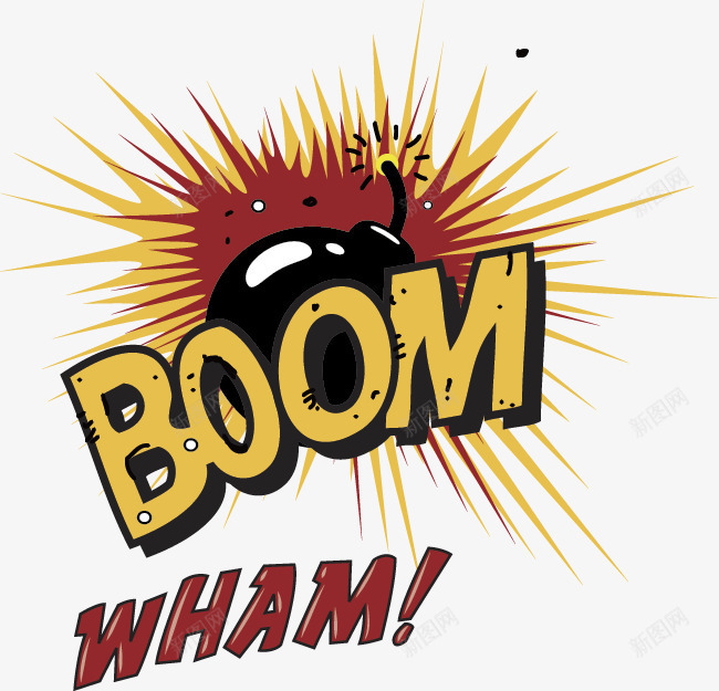 爆炸效果元素矢量图ai免抠素材_88icon https://88icon.com BAM BOOM 光芒 星星 爆炸 爆炸效果 矢量图