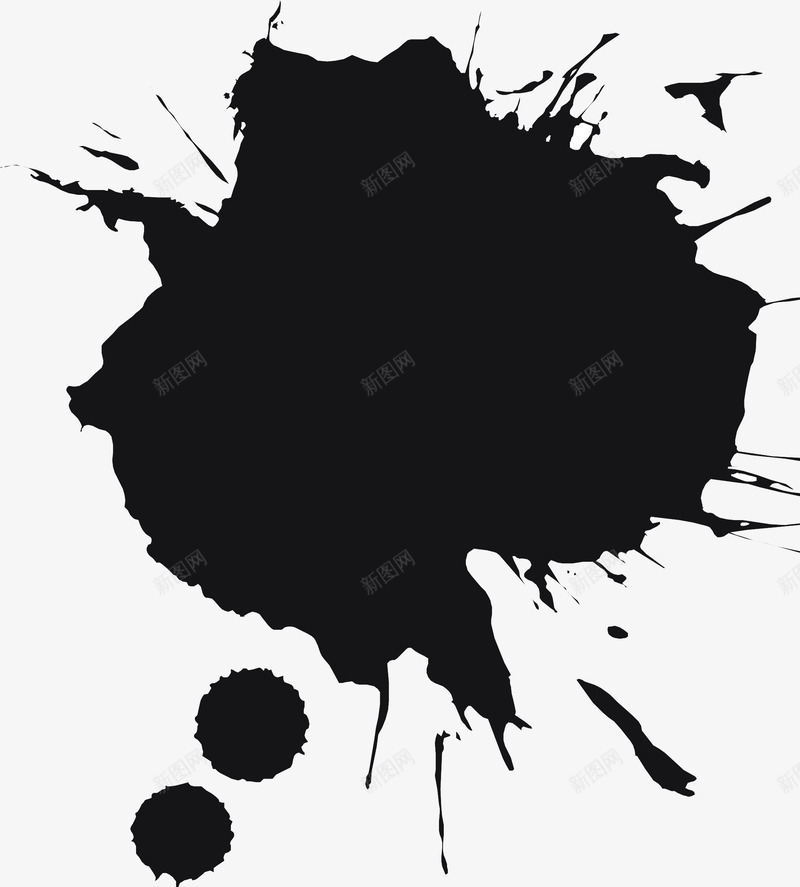 黑色墨迹笔触装饰1png免抠素材_88icon https://88icon.com 墨 墨迹 水墨 笔触 运笔