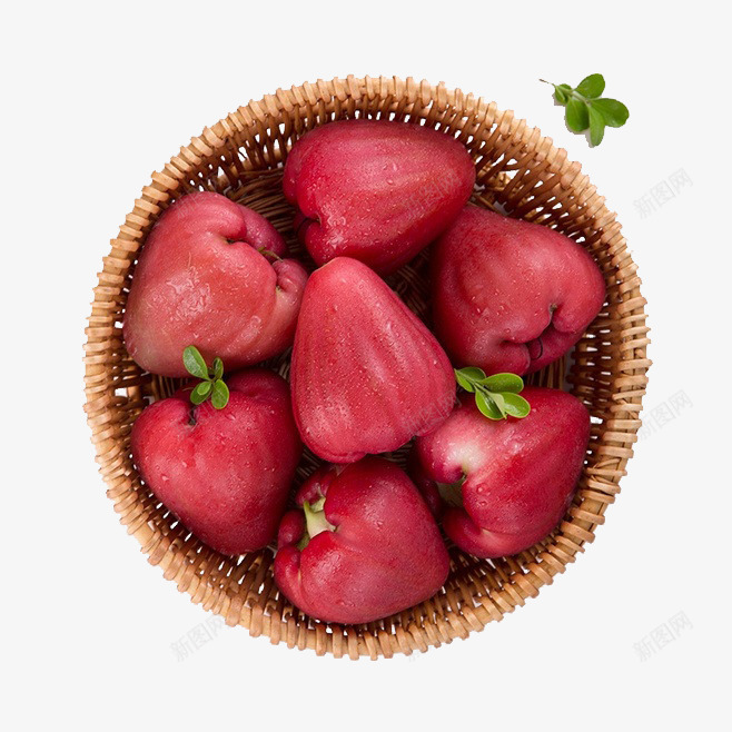 红色新鲜莲雾png免抠素材_88icon https://88icon.com 好吃 新鲜 红色 莲雾