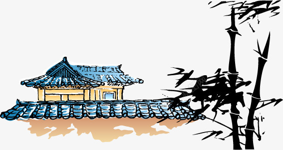 卡通人物房屋建筑彩色墨迹背景矢量图ai免抠素材_88icon https://88icon.com 卡通 山峰 建筑 手绘 树木 色彩 矢量图
