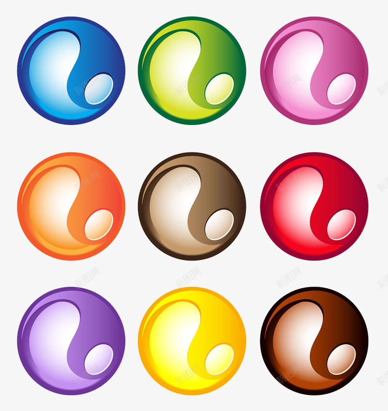 彩色小球png免抠素材_88icon https://88icon.com 小圆球 彩色 装饰素材