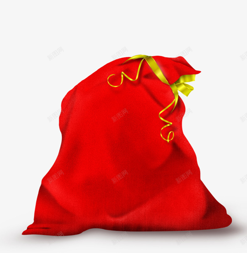红色礼物袋png免抠素材_88icon https://88icon.com 礼包 礼品 礼物 红色