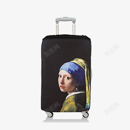 油画行旅箱png免抠素材_88icon https://88icon.com 个性箱包 箱包 行旅箱
