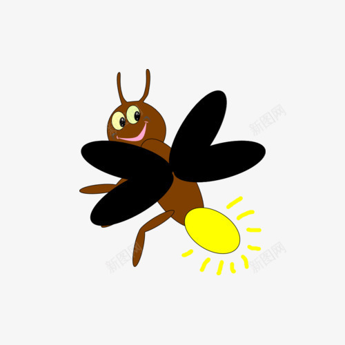 卡通萤火虫png免抠素材_88icon https://88icon.com 动物 卡通 卡通萤火虫 夜光 昆虫 灯泡 甲虫 翅膀 萤火虫