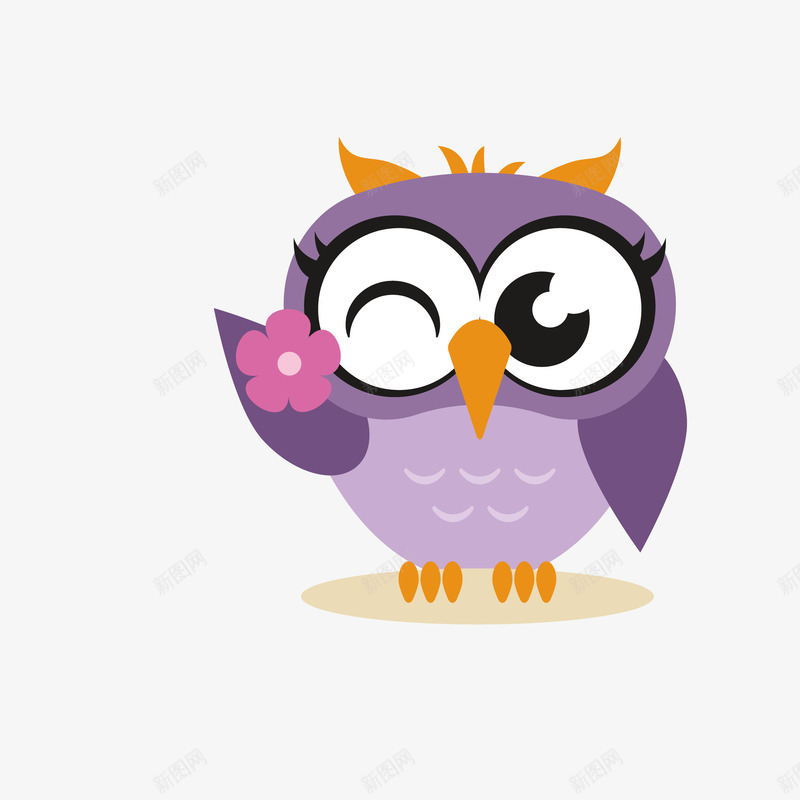 紫色小清新可爱猫头鹰矢量图eps免抠素材_88icon https://88icon.com 动物 卡通 可爱 图案 小清新 猫头鹰 简约 紫色 花朵 装饰 飞鸟 鸟类 矢量图