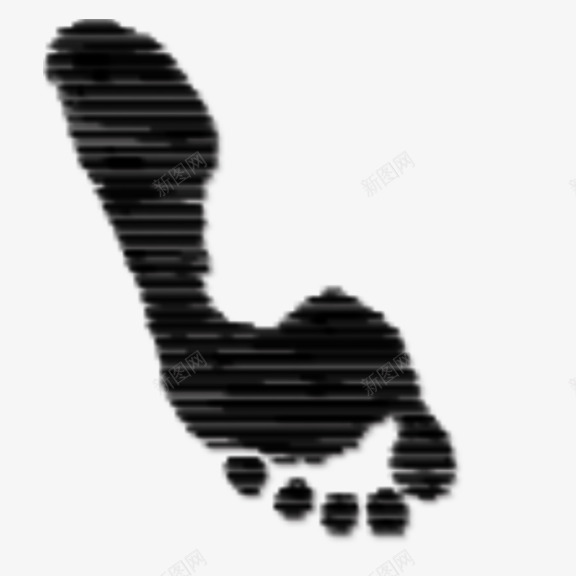 黑色脚印psd免抠素材_88icon https://88icon.com 墨迹 脚印 黑色