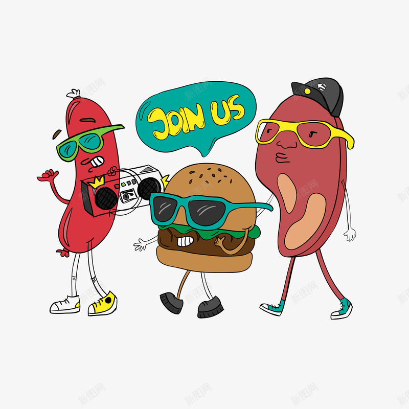 食物卡通矢量图ai免抠素材_88icon https://88icon.com 300像素图 AI图免抠 个性 大图免抠 银镜 食材 高清免抠 矢量图