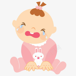 哭泣的女宝宝卡通海报背景png免抠素材_88icon https://88icon.com 卡通 哭泣 女宝宝 海报 背景