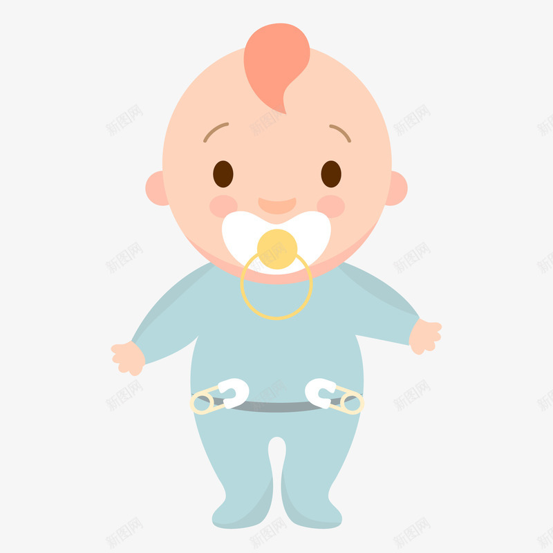 叼奶嘴学走路的宝宝插画png免抠素材_88icon https://88icon.com 可爱 奶嘴 婴幼儿 学走路 宝宝
