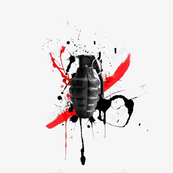 手榴弹元素png免抠素材_88icon https://88icon.com 战争 手浏览免扣PNG 手雷 炸弹 红色墨迹 血迹