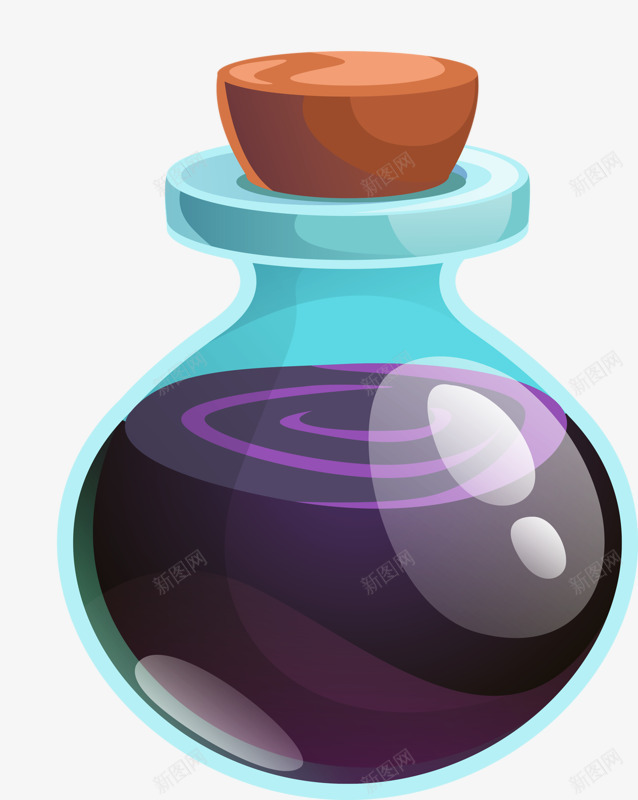 药水png免抠素材_88icon https://88icon.com 手绘 玻璃 瓶子 药水