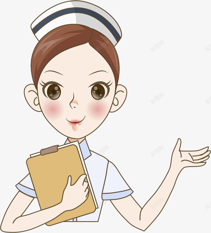 微笑的护士png免抠素材_88icon https://88icon.com 卡通 图案 工作的 微笑的 护士 护士漫画 漂亮护士 漂亮的 病历夹