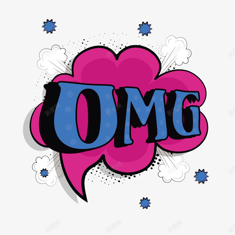 OMG矢量图ai免抠素材_88icon https://88icon.com gad my oh 效果 爆炸 装饰 矢量图