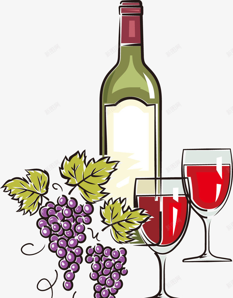 卡通手绘葡萄酒酒杯矢量图ai免抠素材_88icon https://88icon.com 卡通 手绘 葡萄酒 酒杯 矢量图
