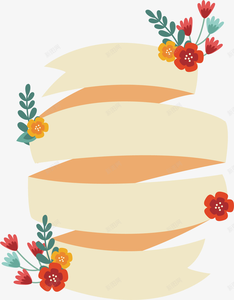 花边浅色标签丝带矢量图ai免抠素材_88icon https://88icon.com 丝带 小花 标签 漂亮 绸带 自制 花儿 矢量图