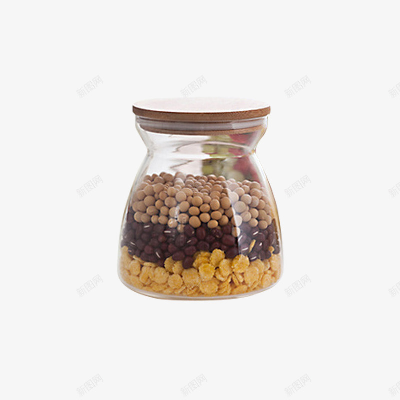 密封罐png免抠素材_88icon https://88icon.com 五谷 产品实物 玻璃密封罐 瓶装 高档竹盖
