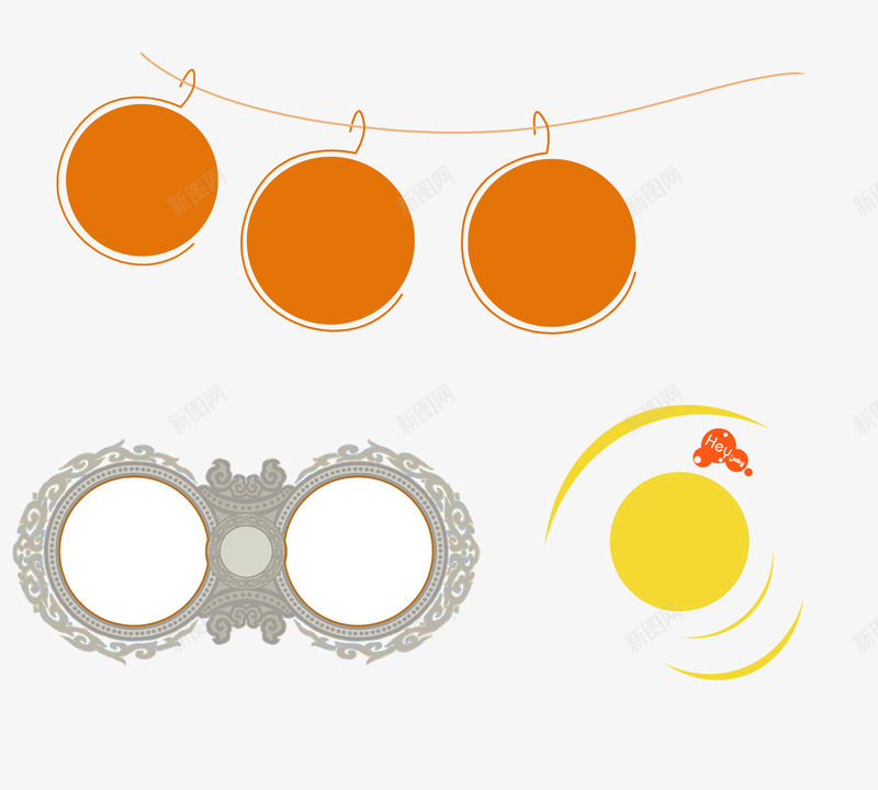 创意卡通圆环边框png免抠素材_88icon https://88icon.com 个性 免抠素材边框 创意 创意边框 卡通 挂件 环形