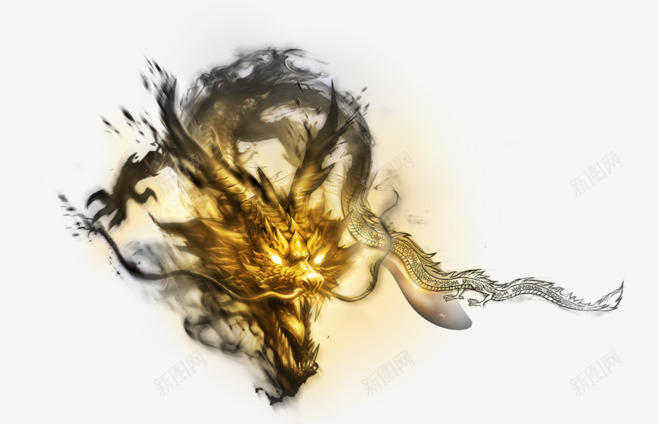 黑色墨迹中国风翔龙png免抠素材_88icon https://88icon.com 云龙 国风 墨迹 黑色