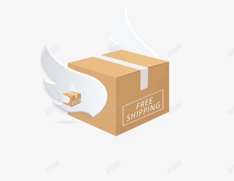 黄色白色长翅膀的礼盒png免抠素材_88icon https://88icon.com 矢量礼盒 礼盒 翅膀 黄色白色长翅膀