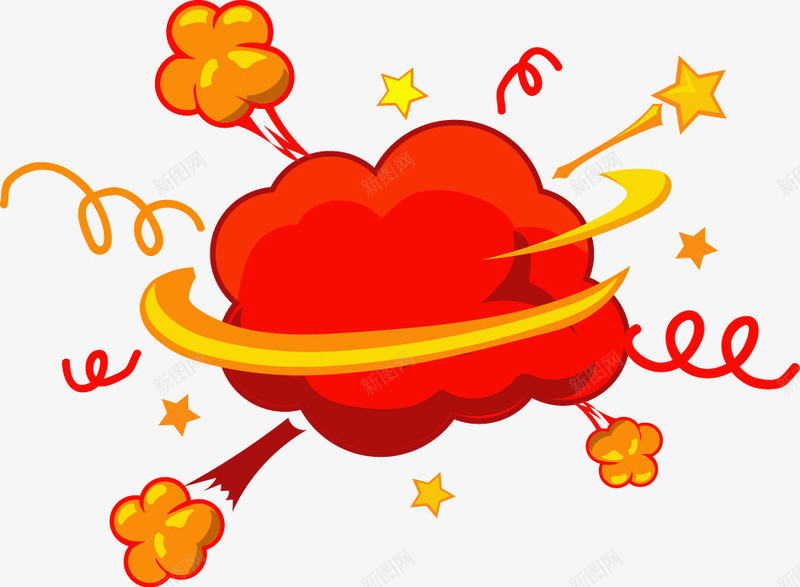 红色爆炸爆炸标爆炸云png免抠素材_88icon https://88icon.com 爆炸 爆炸云 爆炸标 红色