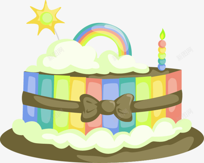糖果色蛋糕png免抠素材_88icon https://88icon.com 儿童 卡通 生日 蛋糕