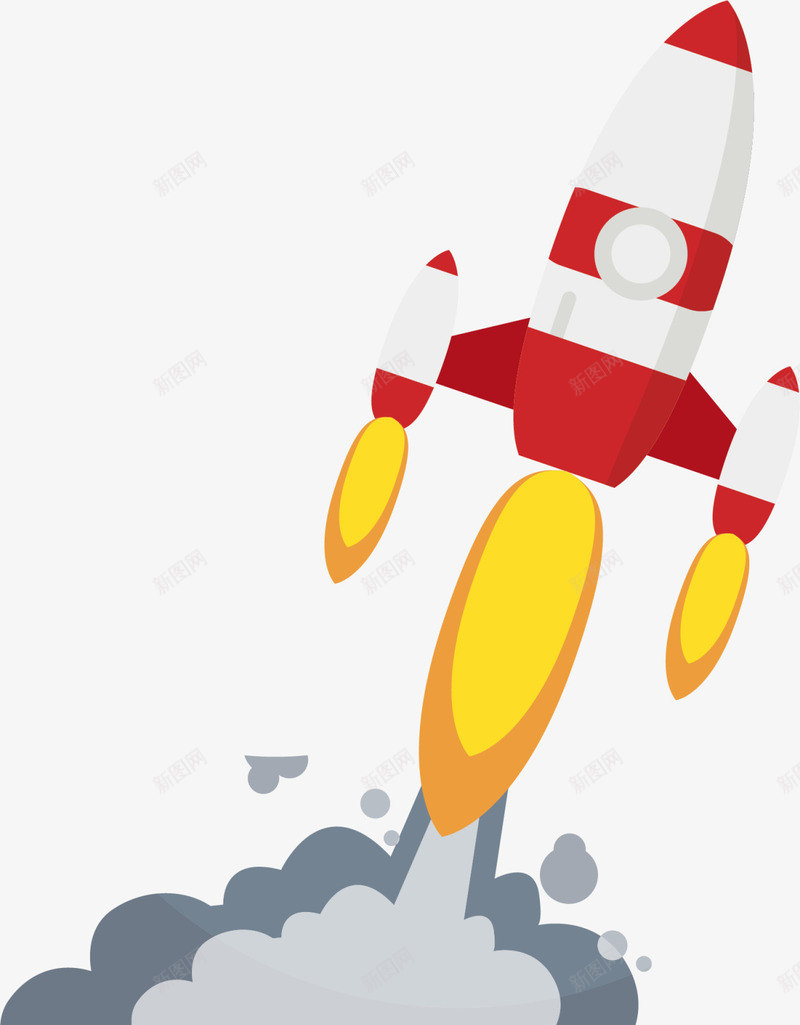 红色卡通喷火火箭png免抠素材_88icon https://88icon.com 4月12号 世界航天日 卡通火箭 喷火火箭 太空 宇宙 航空