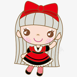 红色蝴蝶结女孩小人卡通png免抠素材_88icon https://88icon.com 卡通 女孩 小人 红色 蝴蝶结