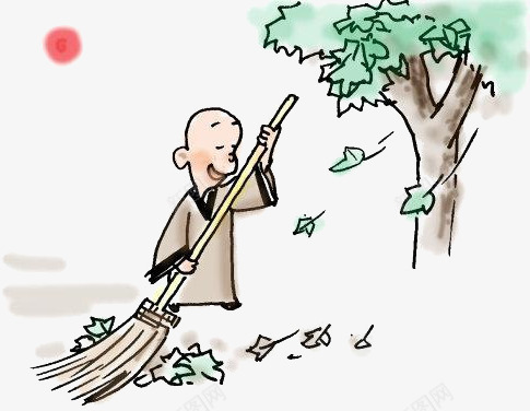 扫地的小和尚png免抠素材_88icon https://88icon.com 扫地 漫画 网页