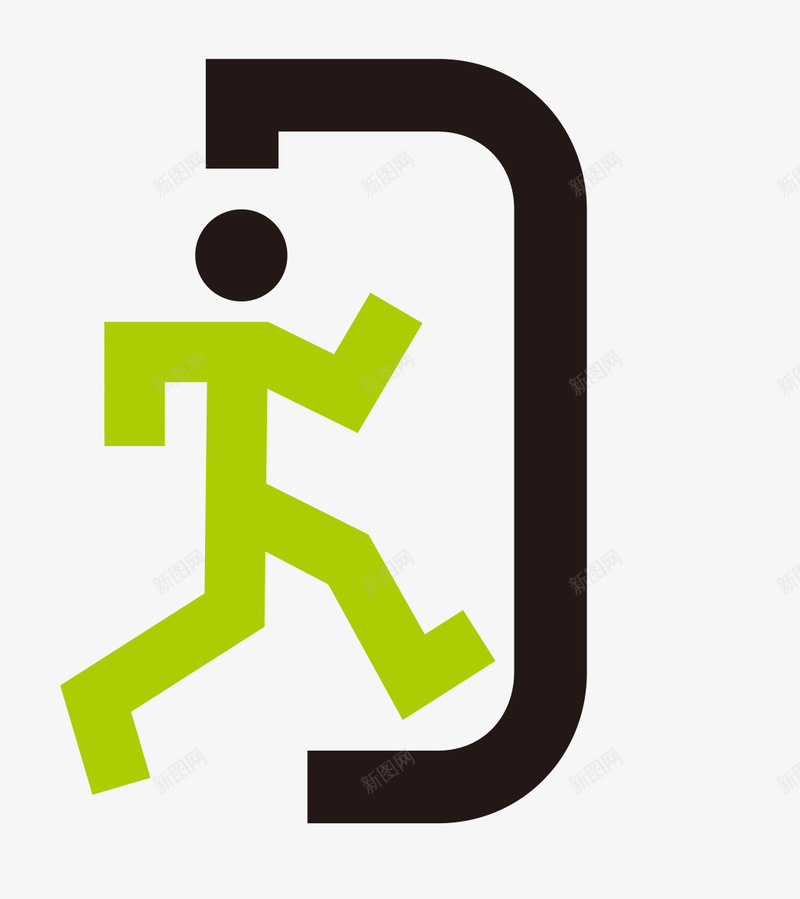 奔跑的绿色简笔小人png免抠素材_88icon https://88icon.com 人物 动作 奔跑的 简笔 简笔画 线条 绿色小人