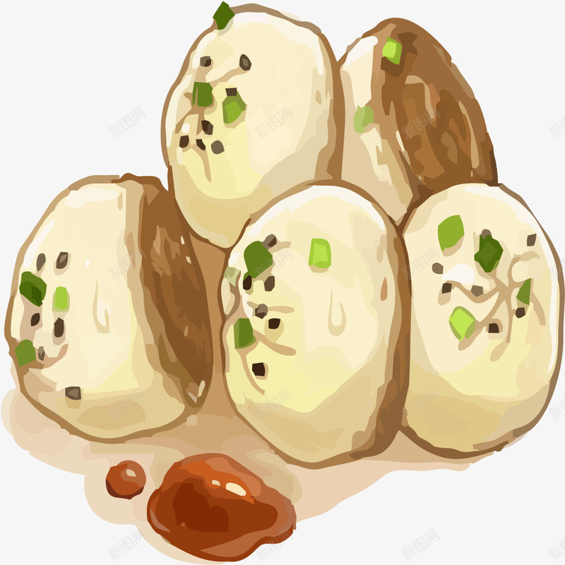美味生煎包矢量图eps免抠素材_88icon https://88icon.com 免抠生煎包素材 生煎包 罐汤 美味 食物 矢量图