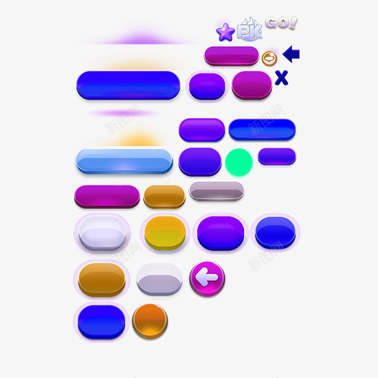 多彩水晶按钮集合png免抠素材_88icon https://88icon.com 按钮 按钮素材 水晶 纯色