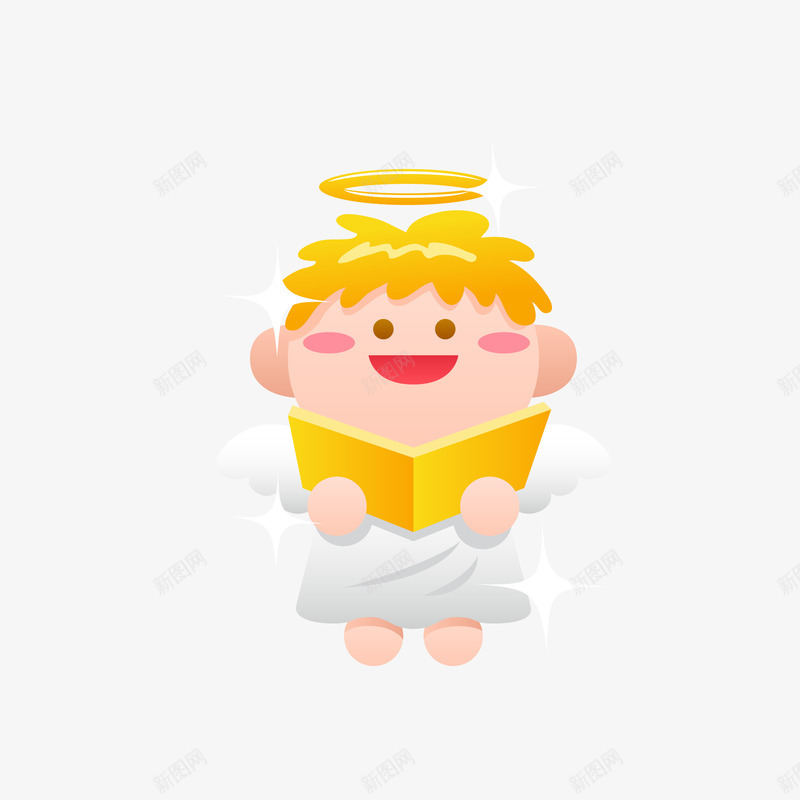创意可爱天使矢量图eps免抠素材_88icon https://88icon.com png卡通 免抠图 创意 可爱 天使 开心 手绘 漂亮 看书 矢量图