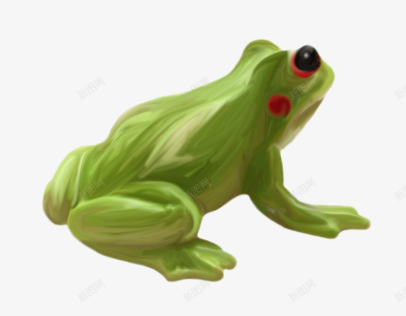 漂亮绿色青蛙png免抠素材_88icon https://88icon.com 漂亮青蛙 绿色青蛙 青蛙
