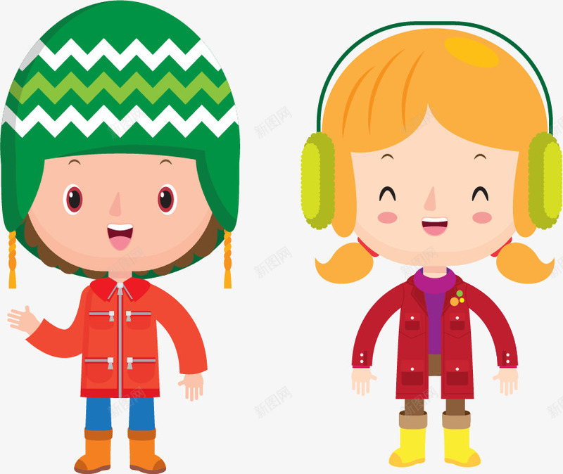 开心的孩子png免抠素材_88icon https://88icon.com 冬天孩子 冬装 可爱 开心 矢量免费图片