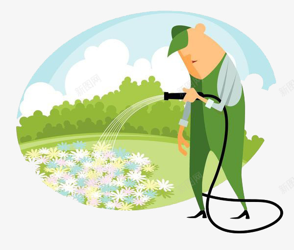园林工人浇花png免抠素材_88icon https://88icon.com 上班族 吐水 喷出 喷出的水 喷吐 喷射 喷水 园林工人 射出 护林 水 水管 水花 洒水 浇花 涌出 淋花 清澈 溅起