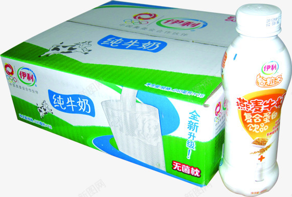 伊利纯牛奶箱子包装png免抠素材_88icon https://88icon.com 包装 牛奶 箱子