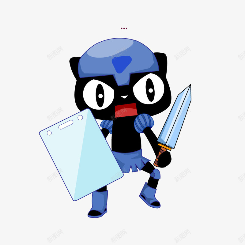 蓝色天猫小人png免抠素材_88icon https://88icon.com 卡通 双十一 淘宝