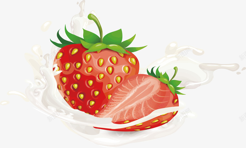 美味草莓牛奶png免抠素材_88icon https://88icon.com 水果 牛奶 矢量png 草莓 草莓牛奶 营养健康
